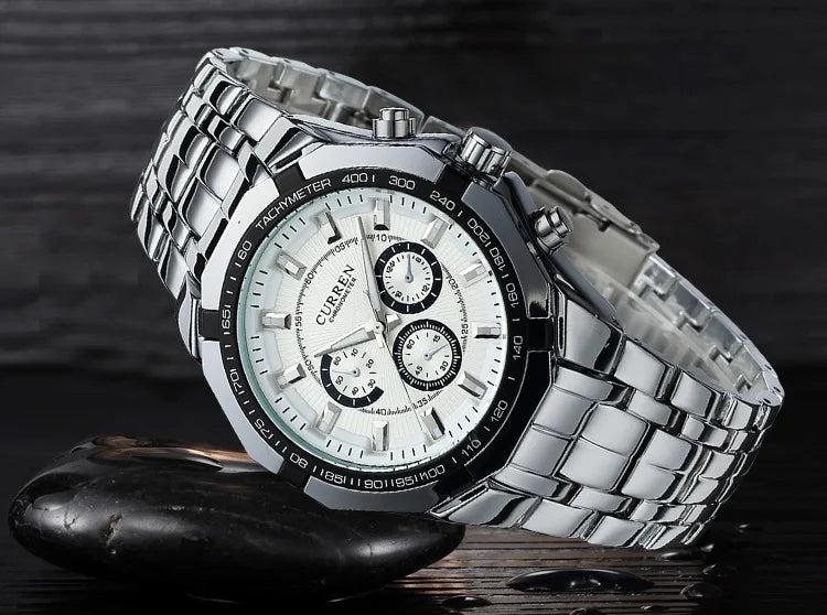 CURREN Men Luxury Brand Military Sport Mens Watches Full Steel Quartz Clock Men's Waterproof Business Watch relogio masculino