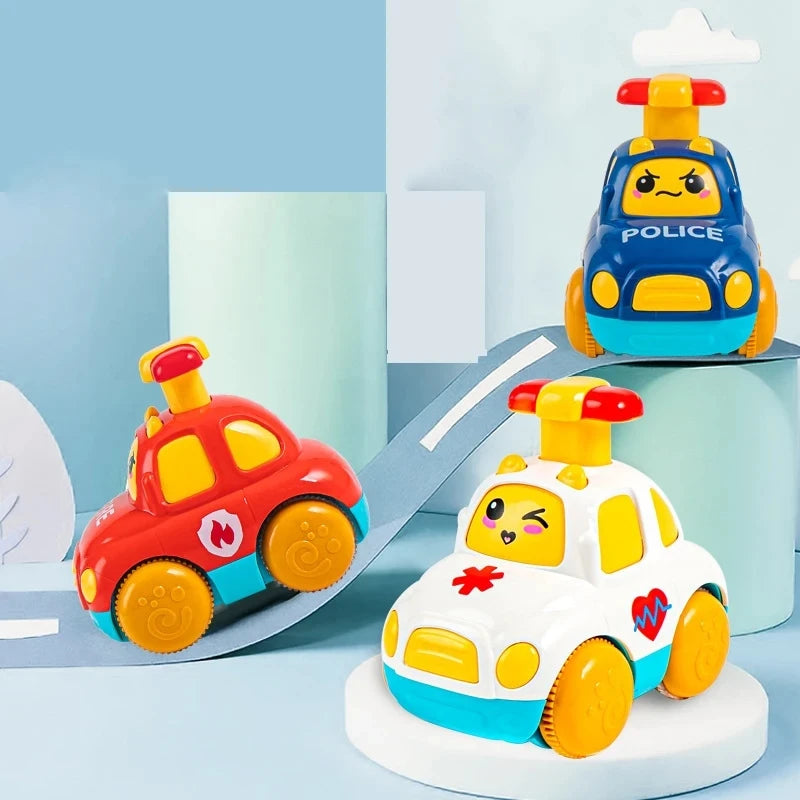 Baby Animal Car Toys Toddler Press and Go Cars Pull Back Car Light Up Toys Wind-up Cars for Kids 1 2 Year Old Boy Birthday Gifts