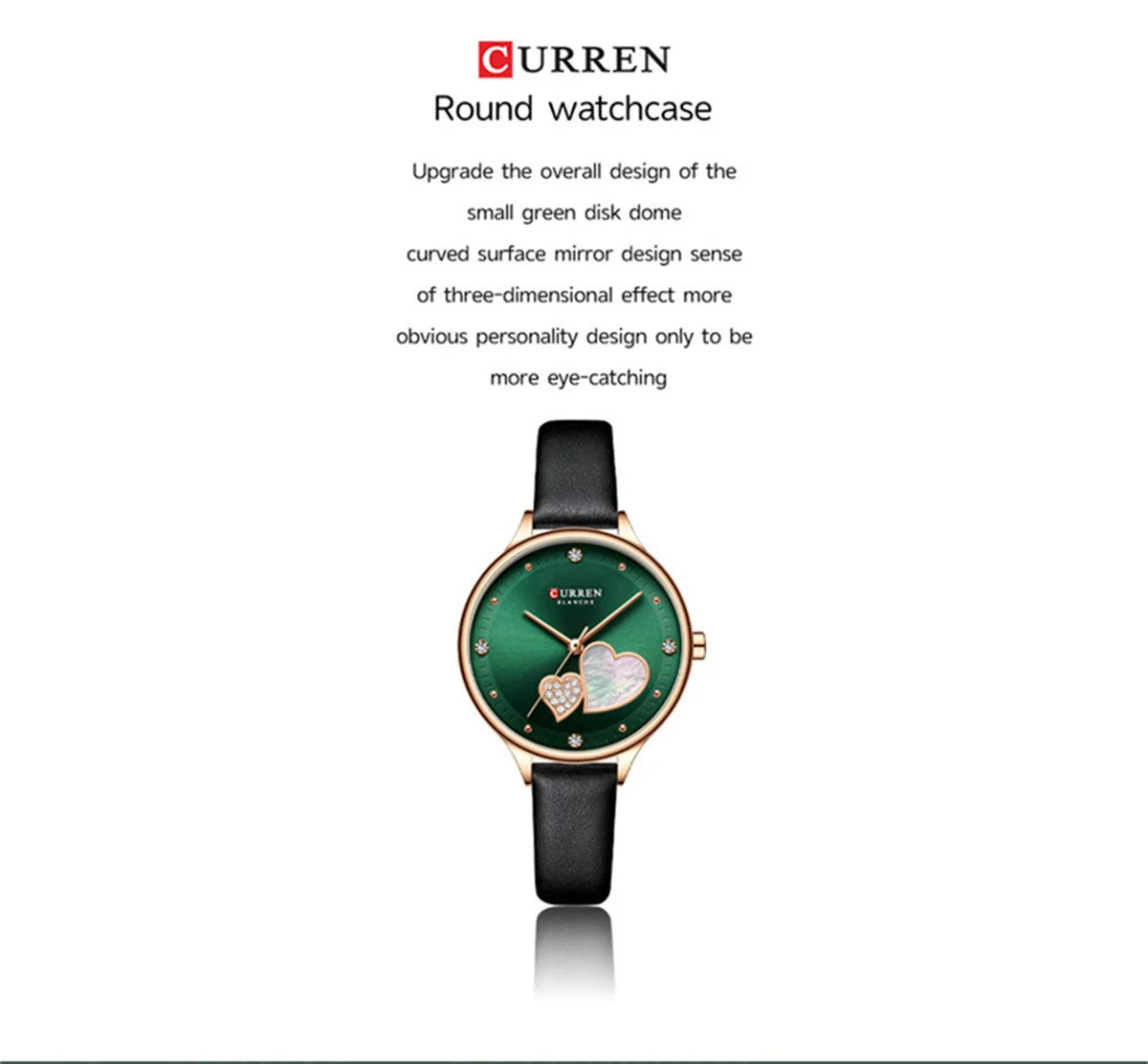 Curren 9077 watches for woman Top Brand Luxury Female Waterproof Clock Leather Bracelet Love Ladies Wristwatch reloj mujer