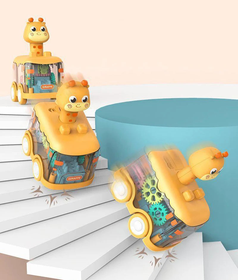 Baby Animal Car Toys Toddler Press and Go Cars Pull Back Car Light Up Toys Wind-up Cars for Kids 1 2 Year Old Boy Birthday Gifts