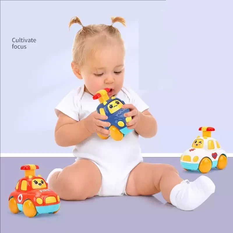 Baby Animal Car Toys Toddler Press and Go Cars Pull Back Car Light Up Toys Wind-up Cars for Kids 1 2 Year Old Boy Birthday Gifts