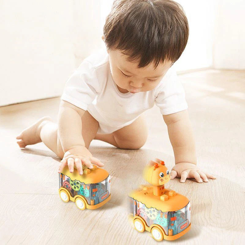 Baby Animal Car Toys Toddler Press and Go Cars Pull Back Car Light Up Toys Wind-up Cars for Kids 1 2 Year Old Boy Birthday Gifts