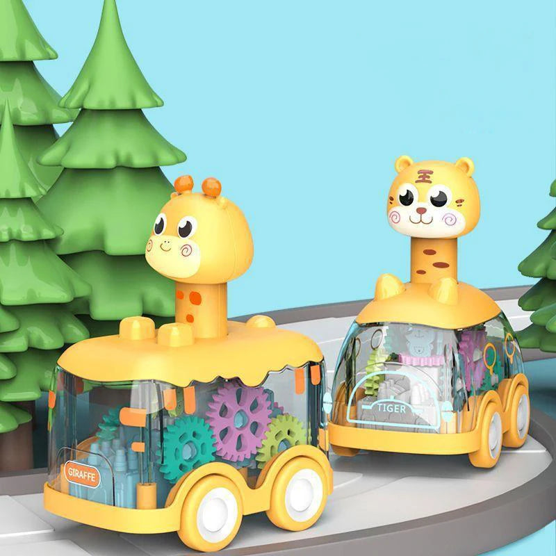 Baby Animal Car Toys Toddler Press and Go Cars Pull Back Car Light Up Toys Wind-up Cars for Kids 1 2 Year Old Boy Birthday Gifts