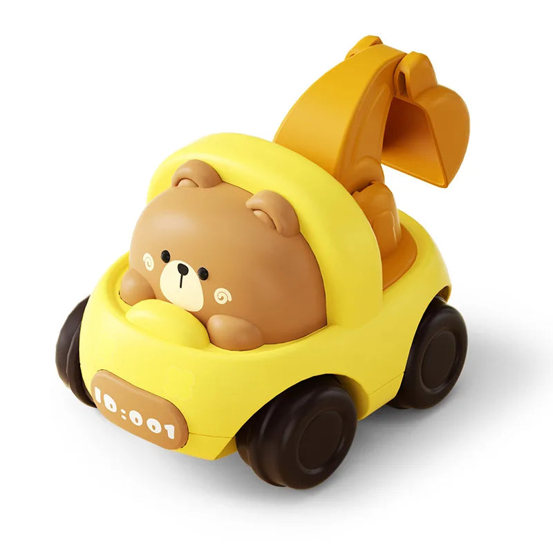 Baby Animal Car Toys Toddler Press and Go Cars Pull Back Car Light Up Toys Wind-up Cars for Kids 1 2 Year Old Boy Birthday Gifts