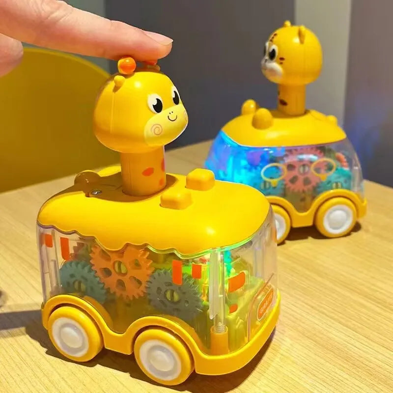 Baby Animal Car Toys Toddler Press and Go Cars Pull Back Car Light Up Toys Wind-up Cars for Kids 1 2 Year Old Boy Birthday Gifts
