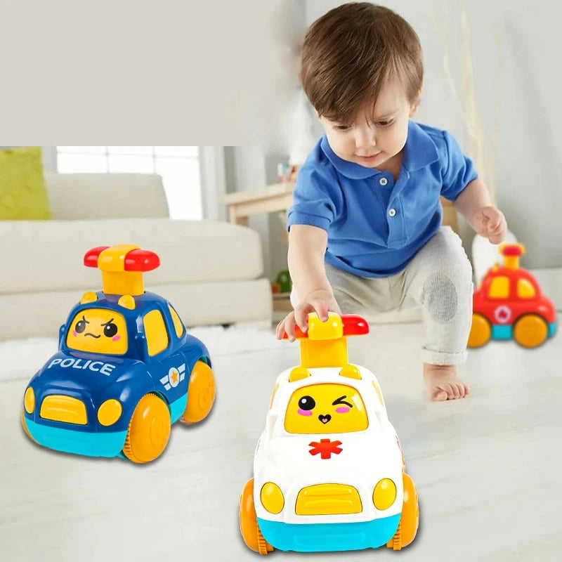 Baby Animal Car Toys Toddler Press and Go Cars Pull Back Car Light Up Toys Wind-up Cars for Kids 1 2 Year Old Boy Birthday Gifts