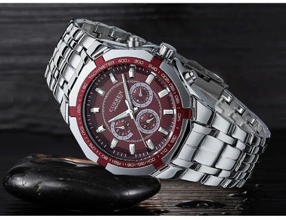 CURREN Men Luxury Brand Military Sport Mens Watches Full Steel Quartz Clock Men's Waterproof Business Watch relogio masculino