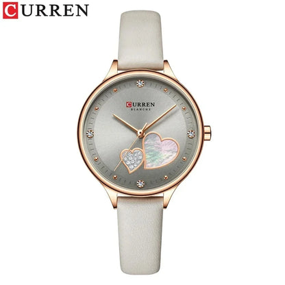 Curren 9077 watches for woman Top Brand Luxury Female Waterproof Clock Leather Bracelet Love Ladies Wristwatch reloj mujer