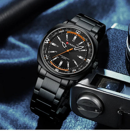 CURREN New Watches for Men Top Brand Luxury Fashion Business Quartz Men’s Wristwatch Stainless Steel Waterproof Sports Clock