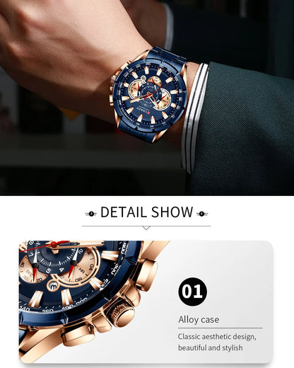 Curren 8363 Men Watch Business Casual Fashion Wristwatch 6-Hand Chronograph Quartz Luxury Relogio Masculino
