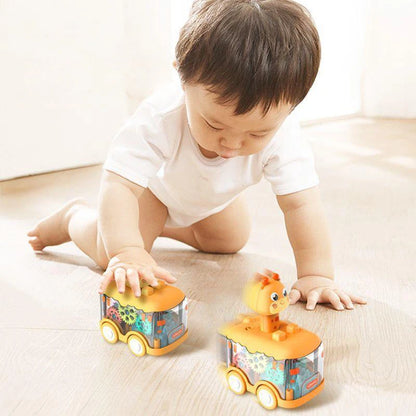 Baby Animal Car Toys Toddler Press and Go Cars Pull Back Car Light Up Toys Wind-up Cars for Kids 1 2 Year Old Boy Birthday Gifts