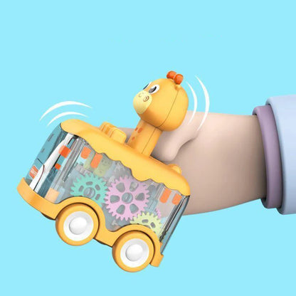 Baby Animal Car Toys Toddler Press and Go Cars Pull Back Car Light Up Toys Wind-up Cars for Kids 1 2 Year Old Boy Birthday Gifts